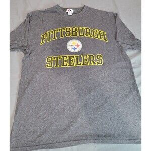 NFL Pittsburgh Steelers Majestic T-Shirt Gray Men’s Large NFL Football Tee